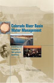 Cover of: Colorado River Basin Water Management by Committee on the Scientific Bases of Colorado River Basin Water Management, National Research Council (US)