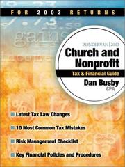 Cover of: Zondervan 2003 Church and Nonprofit Tax & Financial Guide (Zondervan Church & Nonprofit Organization Tax & Financial Guide)