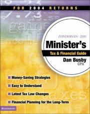 Cover of: Zondervan 2005 Minister's Tax and Financial Guide: For 2004 Returns (Zondervan Minister's Tax & Financial Guide)