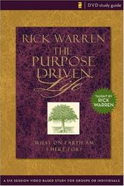 Cover of: The Purpose Driven Life Dvd Study Guide: A Six-session Video-based Study for Groups or Individuals (The Purpose Driven Life)