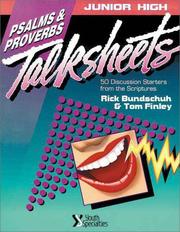 Cover of: Junior high talksheets: Psalms and Proverbs : 50 discussion starters from the Scriptures