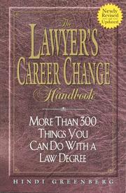 Cover of: The lawyer's career change handbook by Hindi Greenberg