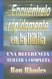 Cover of: Encuentrelo Rapidamente en la Biblia by Ron Rhodes