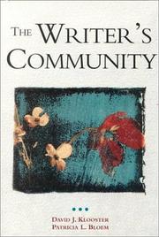 Cover of: The writer's community by David J. Klooster