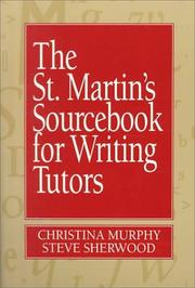 Cover of: The St. Martin's sourcebook for writing tutors