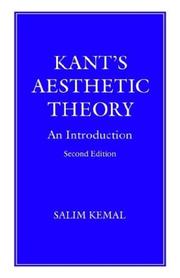 Cover of: Kant's aesthetic theory