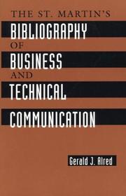 Cover of: The St. Martin's bibliography of business and technical communication