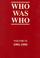 Cover of: Who Was Who 1991-1995  Volume IX