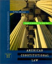 Cover of: American Constitutional Law, Volume II:  Bill of Rights