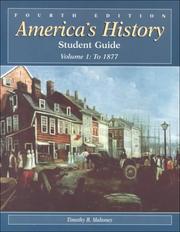 Cover of: America's History Student Guide Volume 1: To 1877