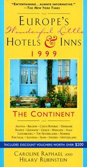 Cover of: Europe's Wonderful Little Hotels & Inns 1999 by Caroline Raphael, Hilary Rubinstein