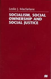 Cover of: Socialism, social ownership, and social justice