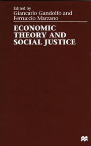 Cover of: Economic Theory and Social Justice