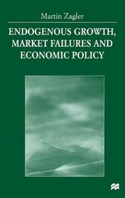 Cover of: Endogenous growth, market failures and economic policy