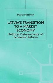 Cover of: Latvia's transition to a market economy: political determinants of economic reform policy