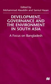 Cover of: Development, Governance and the Environment in South Asia by 