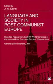 Cover of: Language and Society in Post-Communist Europe (Selected Papers from the Fifth World Congress of Central and East European Studi)