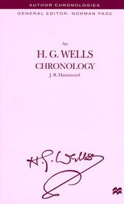 Cover of: An H.G. Wells chronology by J. R. Hammond, J. R. Hammond