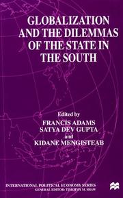 Cover of: Globalization and the dilemmas of the state in the south