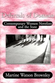 Cover of: Deferrals of domain: contemporary women novelists and the state
