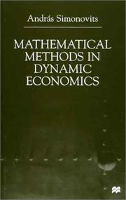 Cover of: Mathematical Methods in Dynamic Economics