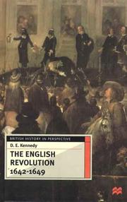 Cover of: The English Revolution, 1642-1649 by Donald Edward Kennedy