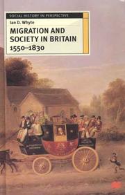 Cover of Migration and Society in Britain 1550-1830 (Social History in Perspective)