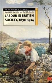 Cover of: Labour in British Society, 1830-1914 (Social History in Perspective) by Donald M. MacRaild, David E. Martin