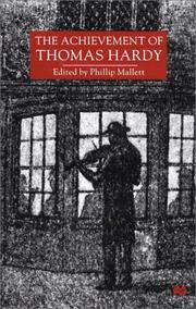 Cover of: The achievement of Thomas Hardy by edited by Phillip Mallett.
