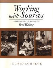 Cover of: Working with Sources by Susan Anker
