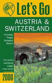 Cover of: Let's Go 2000: Austria & Switzerland: The World's Bestselling Budget Travel Series (Let's Go. Austria and Switzerland, 2000)