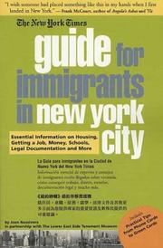 Cover of: The New York Times Guide for Immigrants to New York City by Joan Nassivera