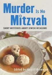 Cover of: Murder is no mitzvah