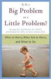 Cover of: Is it a big problem or a little problem?