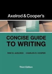 Cover of: Axelrod & Cooper's concise guide to writing by Rise B. Axelrod