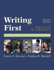 Cover of: Writing First: Practice in Context