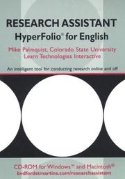 Cover of Research Assistant Hyperfolio for English