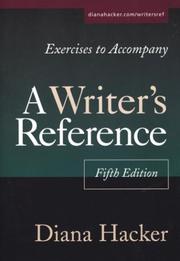 Cover of: Exercises to Accompany A Writer's Reference by Diana Hacker