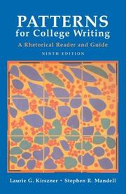 Cover of: Patterns for College Writing by Stephen R. Mandell, Stephen R. Mandell, Laurie G. Kirszner