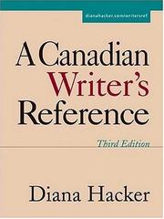 Cover of: A Canadian Writer's Reference