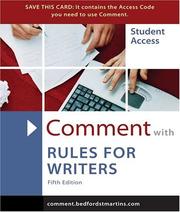 Cover of: Comment for Rules for Writers