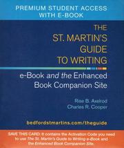 Cover of: The St. Martin's Guide to Writing e-Book and Web Site by Rise B. Axelrod, Charles R. Cooper