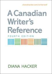 Cover of: A Canadian Writer's Reference by Diana Hacker