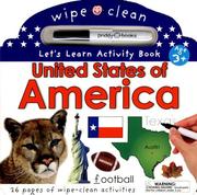 Cover of: Wipe Clean United States Activity Atlas (Wipe Clean Let's Learn Activity Book)