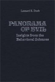 Cover of: Panorama of evil: insights from the behavioral sciences