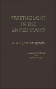 Cover of: Freethought in the United States: a descriptive bibliography