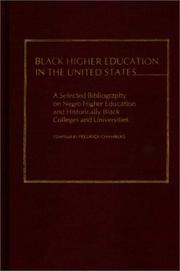 Cover of: Black Higher Education in the United States | Frederick Chambers