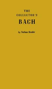 Cover of: The collector's Bach by Nathan Broder
