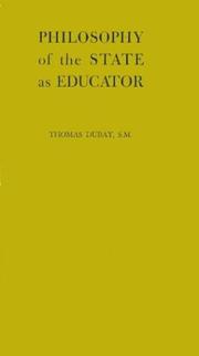Cover of: Philosophy of the state as educator