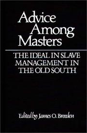 Cover of: Advice among masters by James O. Breeden